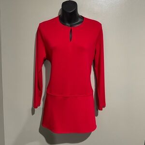 Ralph Lauren Red Polyester Tunic Shirt